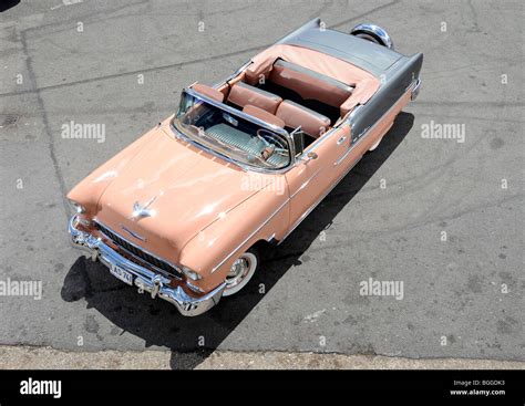 55 Chevy Bel Air Convertible, 50s American icon, at the Ace Cafe ...