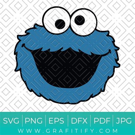 Cookie Monster Face Svg , Cookie Monster Face Svg Cut File , Cookie Monster Face Svg Great For ...