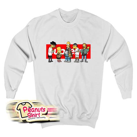 Supreme X Bart Simpson Logo Sweatshirt – Peanuts Shirt Clothing Store