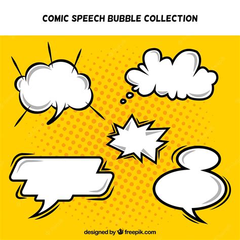 Premium Vector | Pack of comic speech bubbles