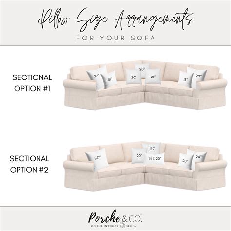 PORCHE & CO. :: Sofa & Sectional Throw Pillow Size Guide — Porche & Co.