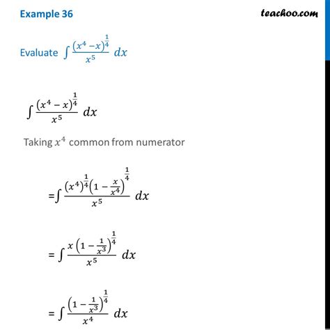 Example 36 - Evaluate integral (x4 - x)1/4 / x5 dx - Examples