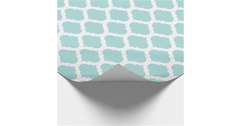 Tiffany Blue & White Moroccan Pattern Wrapping Paper | Zazzle