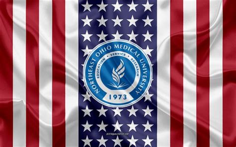 Download wallpapers Northeast Ohio Medical University Emblem, American ...