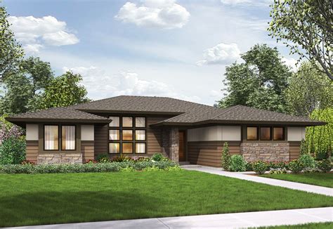 Plan 69603AM: 3 Bed Modern Prairie Ranch House Plan | Modern contemporary house plans, Prairie ...