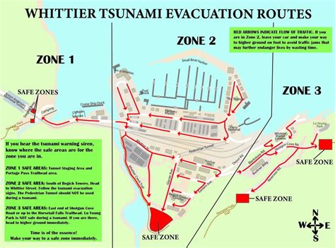 Whittier Tsunami Evacuation Map - City of Whittier