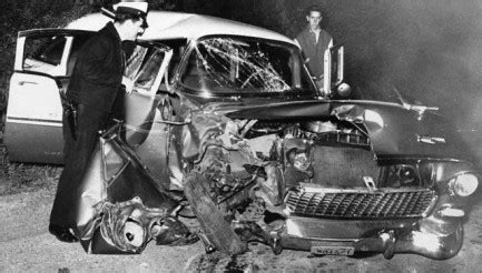 Pulp International - Photo of the crashed car of actor Montgomery Clift