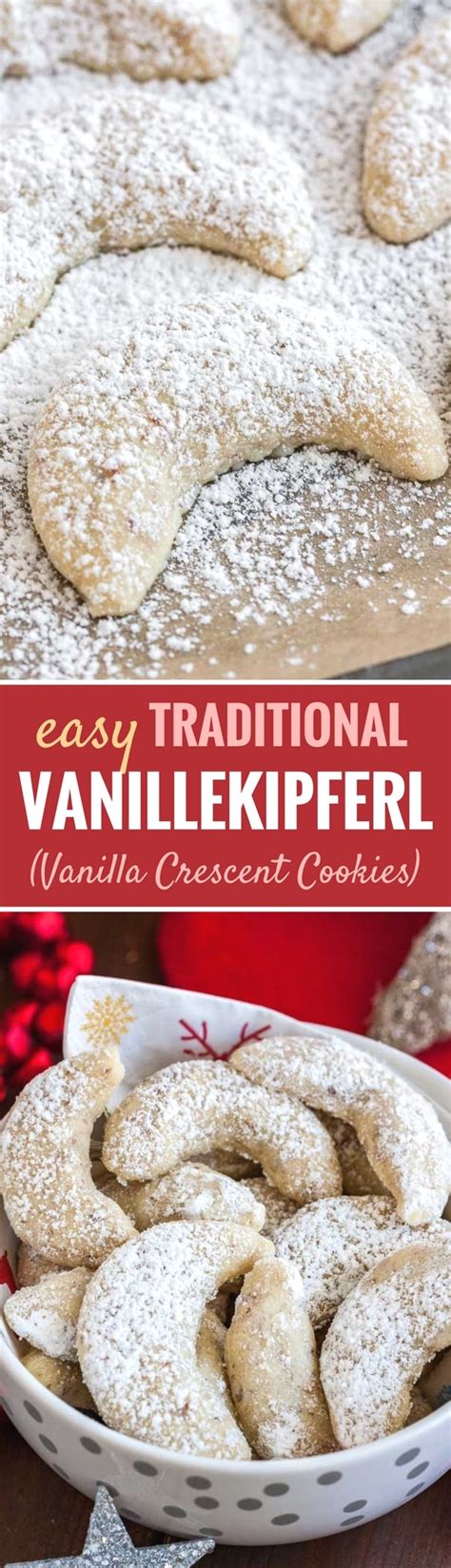 Vanillekipferl (German Vanilla Crescent Cookies) - Plated Cravings