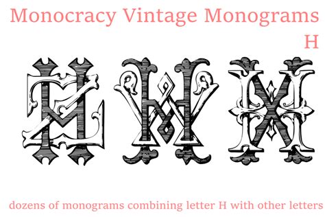 Vintage Monograms H Font by Intellecta Design · Creative Fabrica