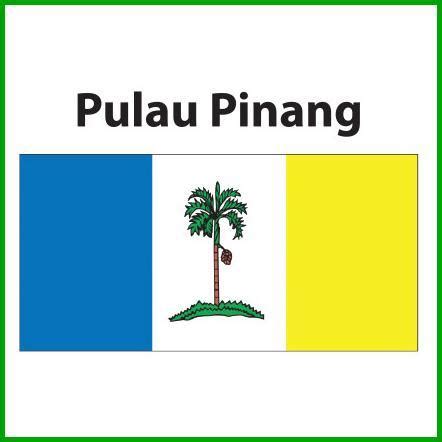 Pulau Pinang Flag 3x6ft, Bendera Pulau Pinang 3x6ft, Polymesh | Lazada