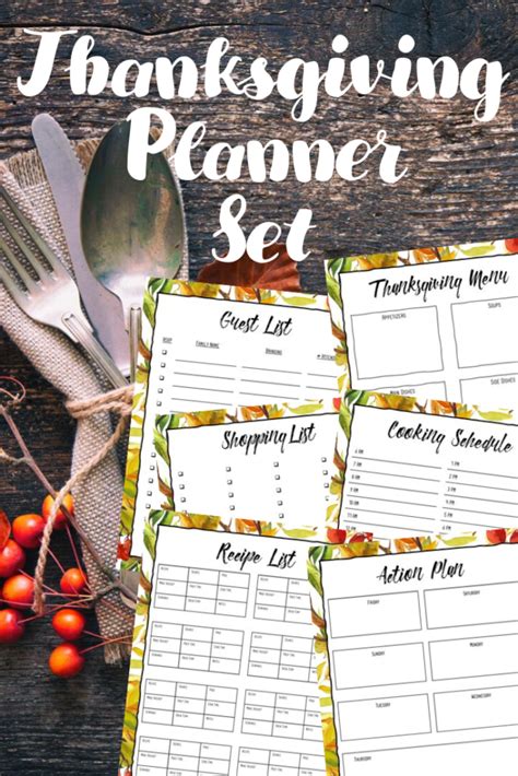 Thanksgiving Menu Planner - Beth Bryan Thanksgiving Printables