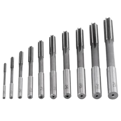 WALFRONT 10pcs/Lot HSS Milling Reamer H7 Straight Flute Chucking Reamer Drilling Cutting Reaming ...