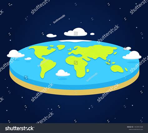 Cartoon Flat Earth Illustration Simple Style Stock Vector (Royalty Free ...