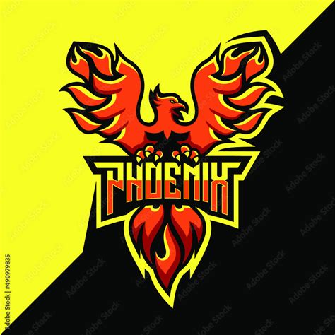 Phoenix gaming logo. E sport logo design. Fire bird Stock Vector ...