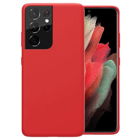 Nillkin Flex Pure Samsung Galaxy S21 Ultra 5G Liquid Silicone Case - Red