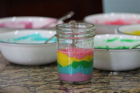 a little of this, a little of that: Rainbow Cake {in a jar}