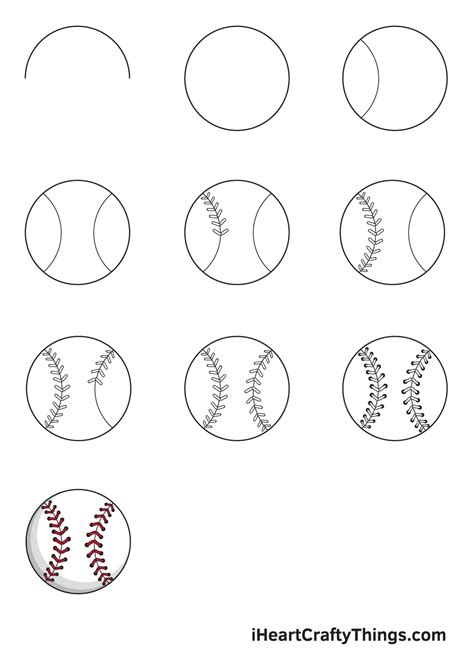 Baseball Drawing - How To Draw A Baseball Step By Step