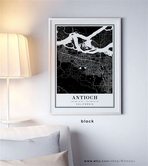 Antioch California Map Antioch CA Map Antioch City Map | Etsy