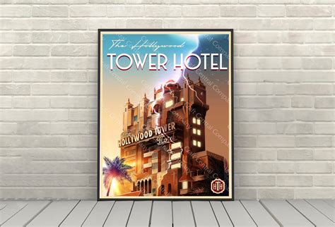 Tower of Terror Poster the Hollywood Tower Hotel the Twilight - Etsy UK