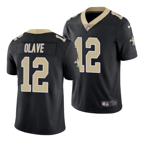 Men's New Orleans Saints #12 Chris Olave Nike Black Vapor Untouchable ...