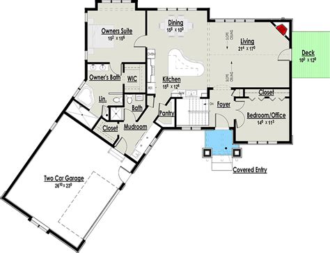 One-Story Craftsman Ranch Home Plan with Angled Garage - 18297BE | Architectural Designs - House ...