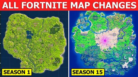 Evolution of The Entire Fortnite Map! (Season 1 - Season 15) (All Map ...