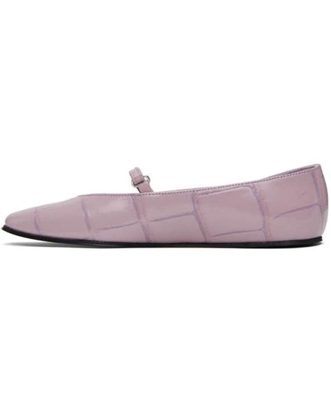 BY FAR Ssense Work Capsule – Purple Molly Ballerina Flats in Black | Lyst