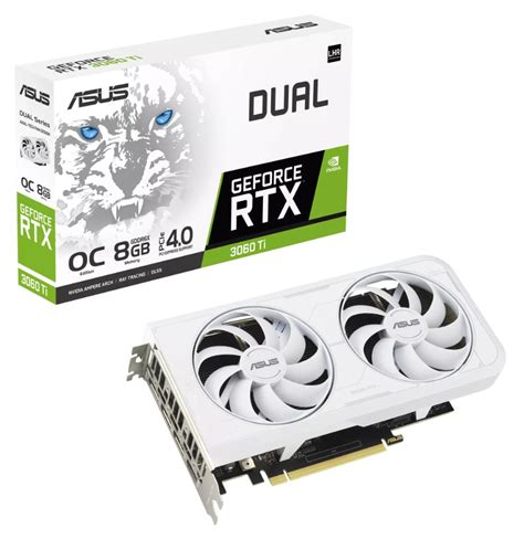 Asus GeForce RTX 3060Ti Dual OC White Edition 8GB GDDR6X PCI-Express ...