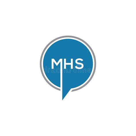 MHS Letter Logo Design on Black Background. MHS Creative Initials ...