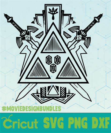 ART DECO TRIFORCE ZELDA GAMES SVG, PNG, DXF CRICUT - Movie Design Bundles