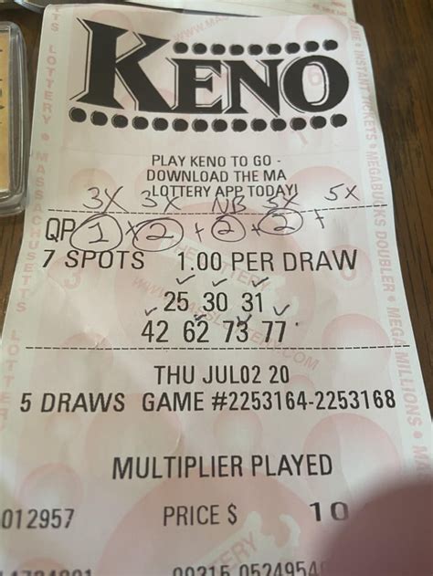 Hit 7 out of 7 with a 5x bonus on Mass Keno. 17,750 after taxes. Boom! : r/Lottery