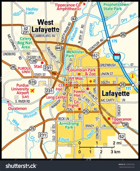 Lafayette Indiana Map | World Map 07