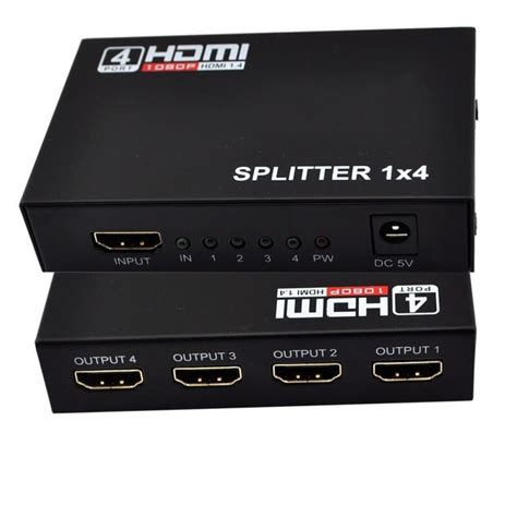 Splitter HDMI 1 Entrée/ 4 sorties - Noir - Tunewtec Tunisie