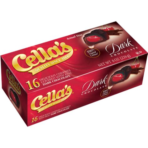 Cella's® Dark Chocolate Covered Cherries Holiday Gift Box, 8 oz - Fred ...