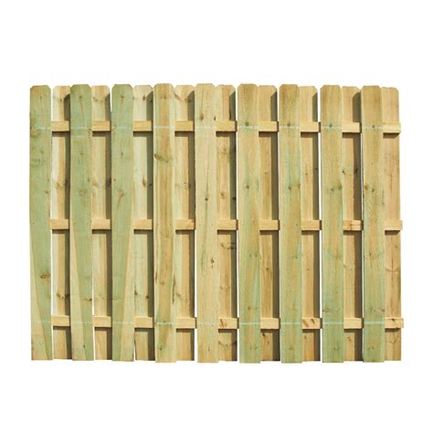 Severe Weather (Actual: 6-ft x 8-ft) Pressure Treated Pine Spaced Picket Dog Ear Privacy Fence ...