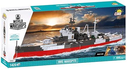 World Of Warships Cobi /3082, HMS WARSPITE 1400 building bricks: Amazon.co.uk: Toys & Games