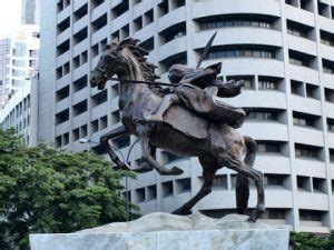 Equestrian statue of Gabriela Silang in Makati Philipinnes