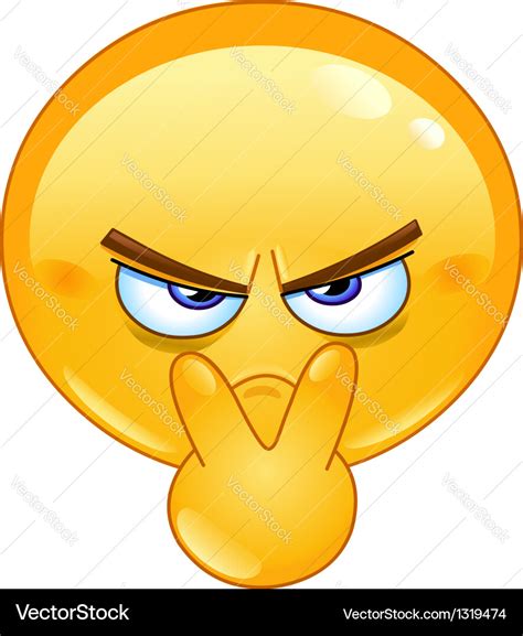 Pointing to his eyes emoticon Royalty Free Vector Image