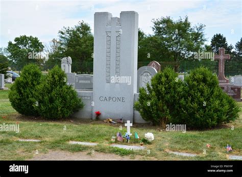 The Capone family marker at the Mount Carmel Cemetery in suburban ...