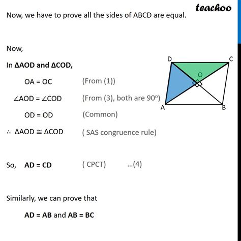 Question 2 - Show that if diagonals of a quadrilateral bisect