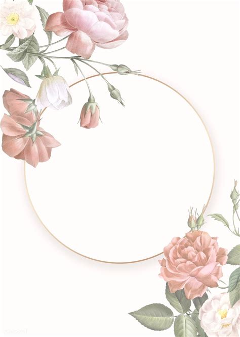 Elegant floral frame design illustration | premium image by rawpixel.com / Donlaya / ploy ...