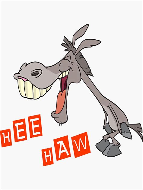 "Hee-Haw! Donkey Laughs " Sticker by TysonMinns | Redbubble