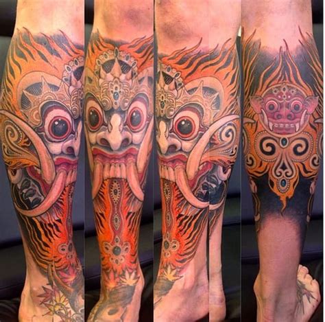 16 Fabulous Balinese Mask Tattoos | Mask tattoo, Tattoos, Mask