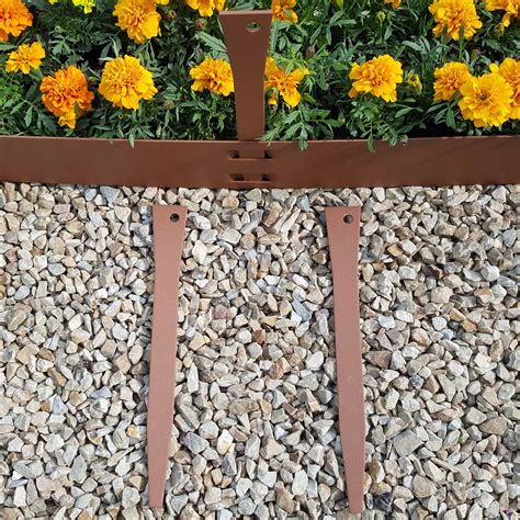 Metal Lawn Edging Steel LD Corten 2.3m x 100mm x 1.75mm - Landscape Depot