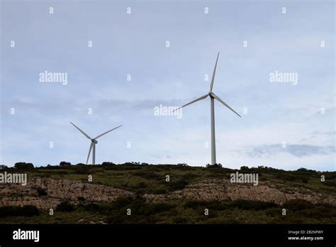 Wind turbines generating clean renewable energy Stock Photo - Alamy