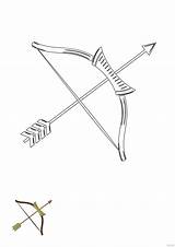 Bow And Arrow Coloring sketch template