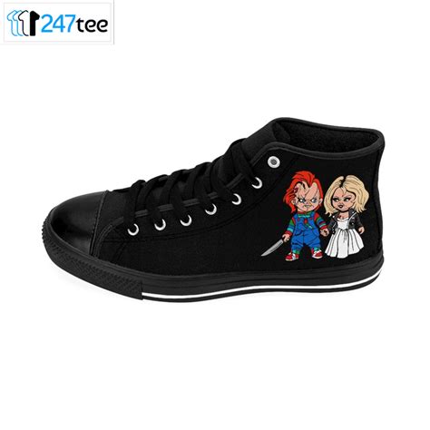 Chucky And Tiffany Bride of Chucky Halloween Horror Shoe high tops