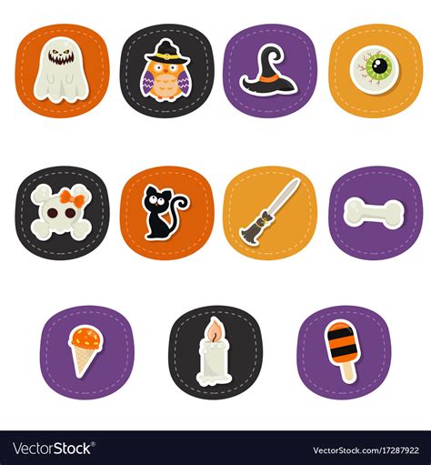 Halloween symbols collection symbols Royalty Free Vector