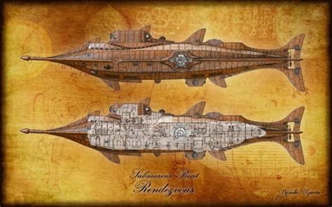 submarine came to mind.This render was greatly based on Disney’s | Nautilus submarine, Steampunk ...