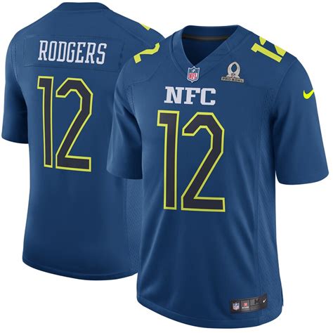 Nike Aaron Rodgers NFC Navy 2017 Pro Bowl Game Jersey